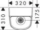 Weißes Urinal mit abgerundeter Form, Zulauf von hinten und Ablauf nach unten/hinten. Produktelement von Hansgrohe, spülrandlos gestaltet.